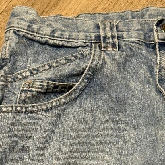 Vintage Lee Dungarees Carpenter Jeans 16R Light Wash 100% Cotton Relaxed Fit - Picture 4 of 16
